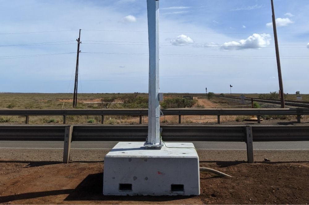 Our Guide to Concrete Footings: Depth, Concrete Volume and Curing Time 2 Concrete footing supporting a steel post by G&S Industries.