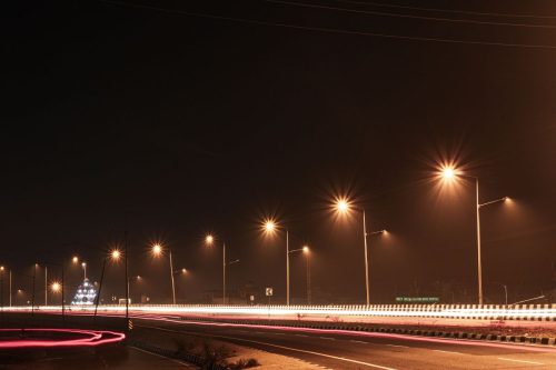 Roadway Lights at Night