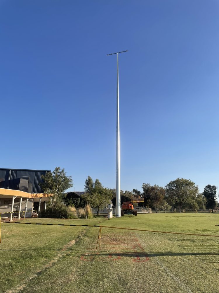 Floodlighting Poles - PETER SUTHERLAND OVAL, PARABURDOO 2 Peter Sutherland Oval Paraburdoo, 35M Floodlighting