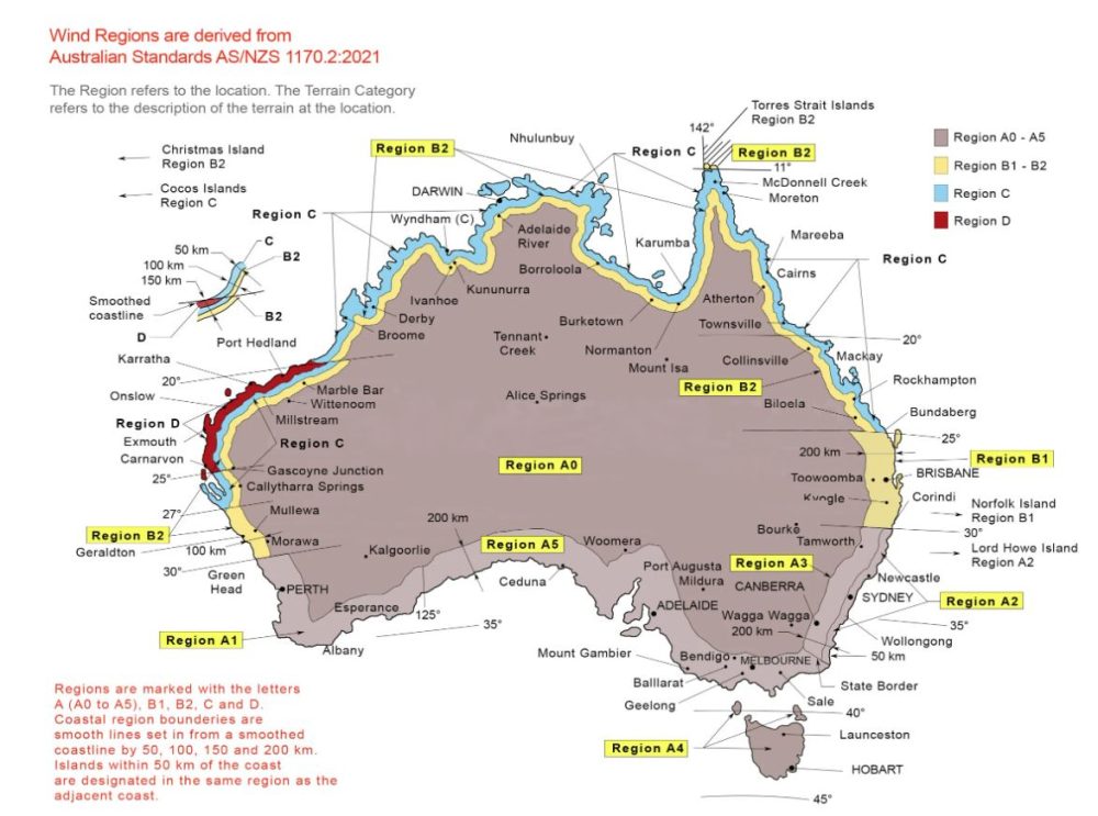 wind-region map of australia